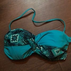 Blue bikini top